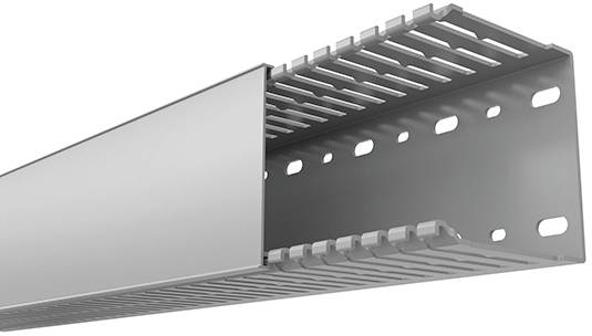 GGK Verdrahtungskanal 80x80 (H x B), PVC, steingrau, RAL 7030, Stange mit 2m, 1 Stk.-0