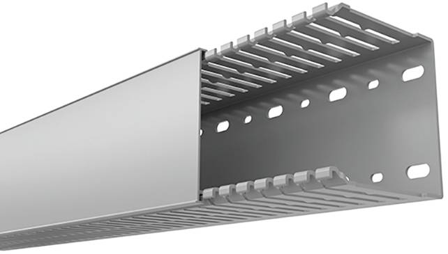 GGK Verdrahtungskanal 80x80 (H x B), PVC, steingrau, RAL 7030, Stange mit 2m, 1 Stk.-4