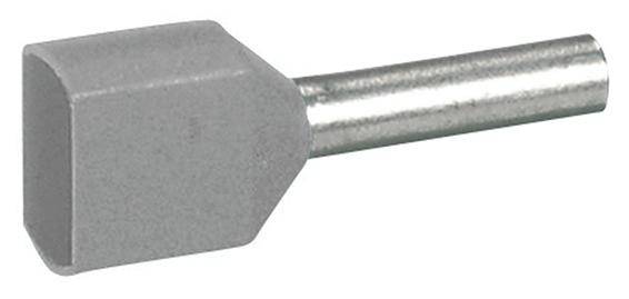 Legrand 037690 Zwillings-Aderendhülse 2.5 mm² Grau 500 St.