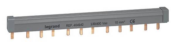 Legrand 404942 Legrand 404942 Stiftkammschiene 3p 12TE Phasenschiene 10 mm² 63 A 400 V 1 St.
