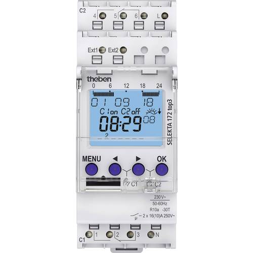 Theben SELEKTA 172 top3 Hutschienen-Zeitschaltuhr 230 V/AC