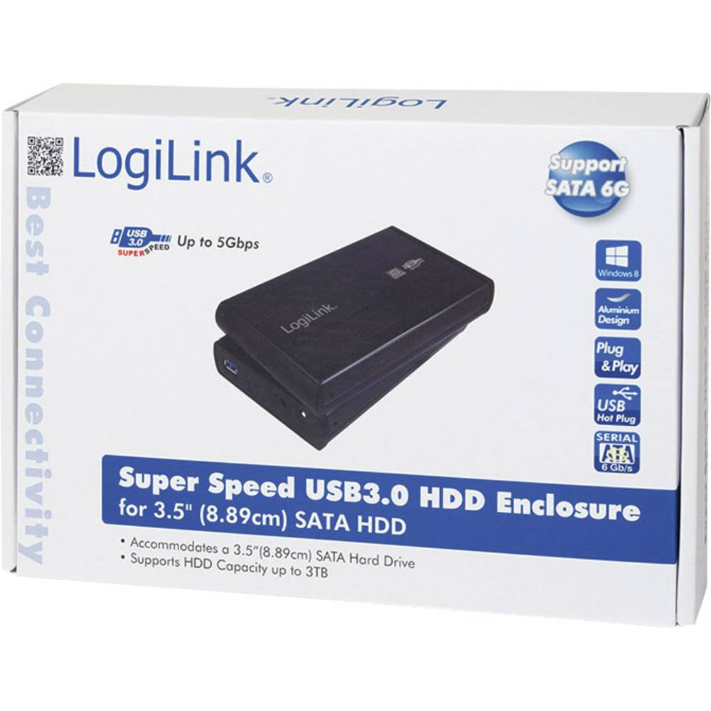 LogiLink External HardDisk enclosure 3.5 Inch S-ATA USB 3.0 Alu (UA0107)