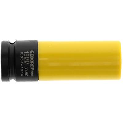 'Nuss GEDORE red 19MM CR-MO R63041916' in Gelb und Schwarz, zylindrische Form. Hauptsächlich für mechanische Anwendungen.
