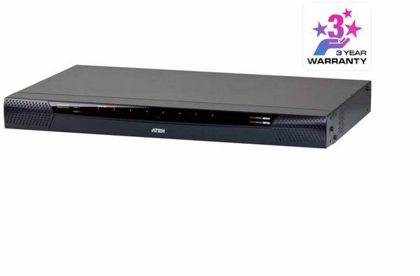 ATEN KN1108VA 1-Local 1-Remote Access 8-Port Cat5 KVM over IP Switch mit Virtual Media