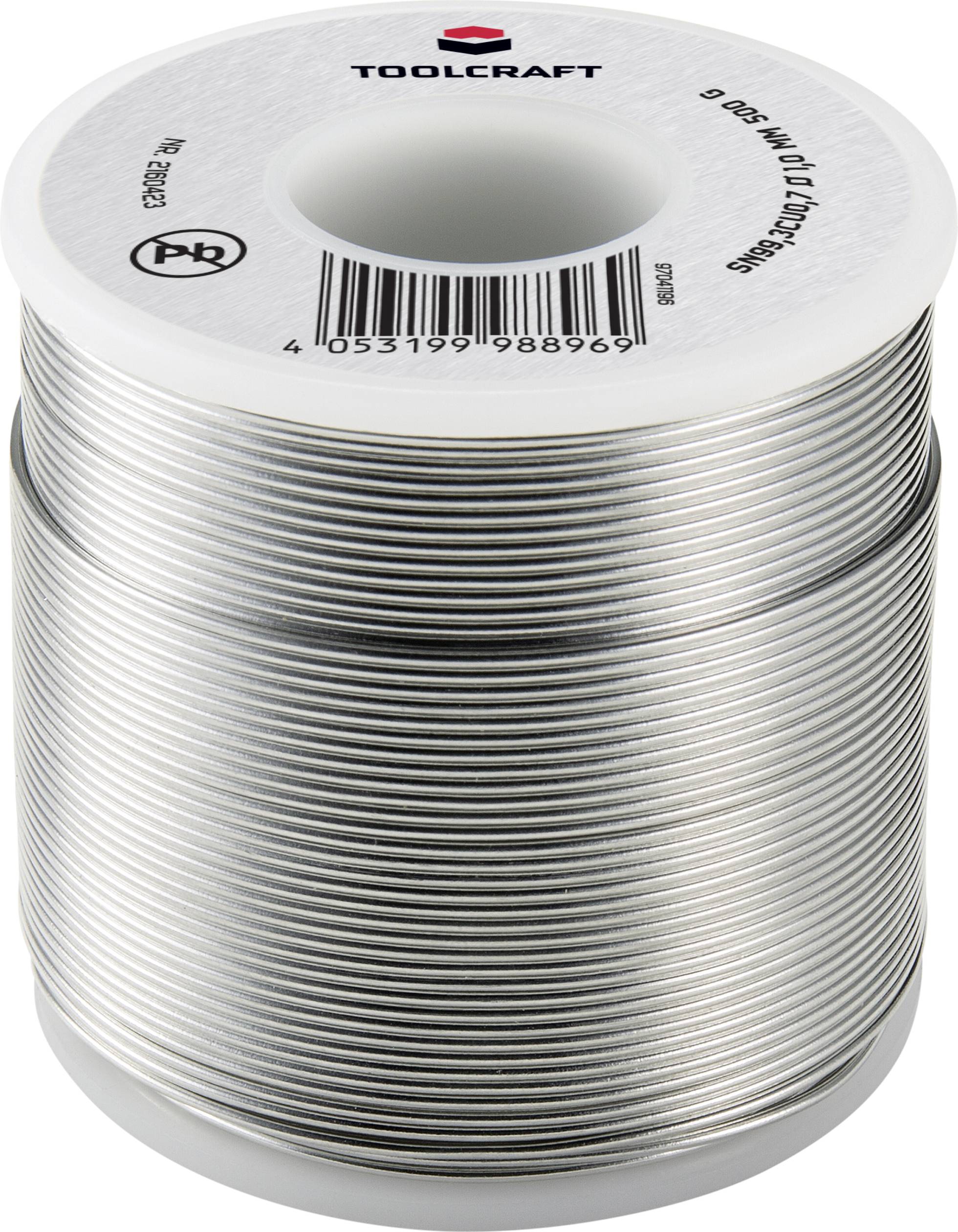 Lötzinnrolle mit der Aufschrift 'Toolcraft'.