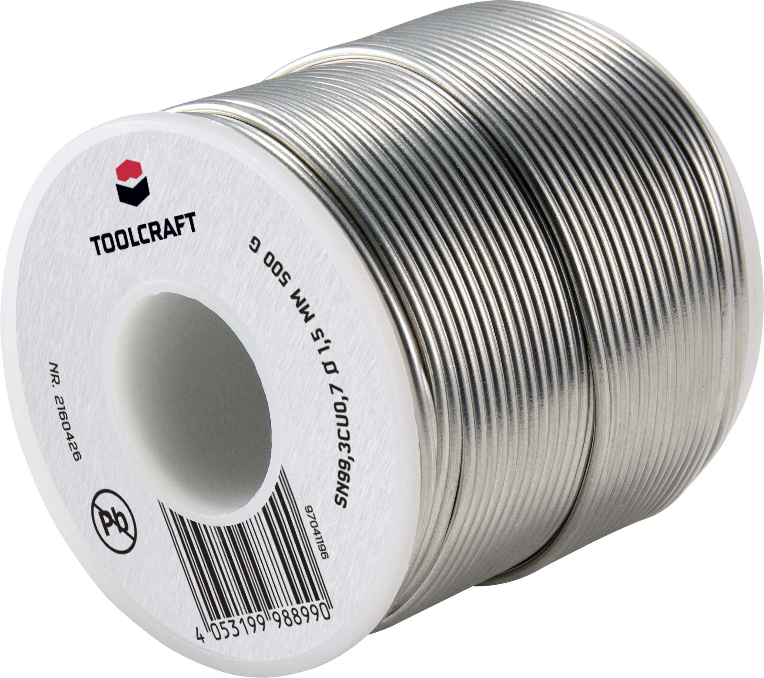 TOOLCRAFT Lötzinn, bleifrei Sn99.3Cu0.7 500 g