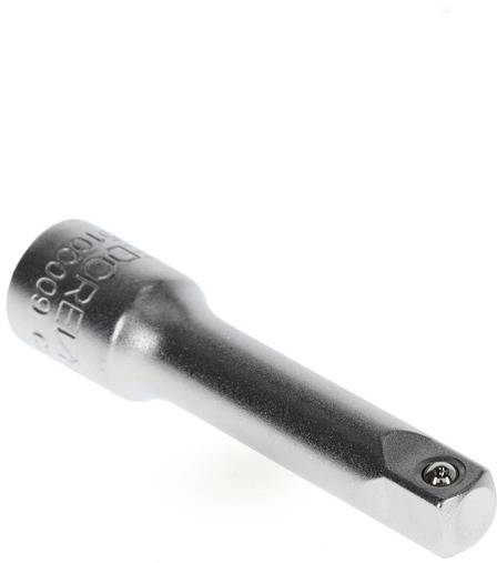 Metallische Verlängerung für Steckschlüssel, zylindrisch geformt, mit quadratischer Basis und eingravierter Zahlenreihe.