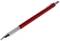 Roter mechanischer Bleistift mit silberner Spitze und Griff.