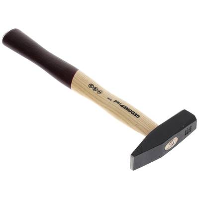 Holzgriffhammer mit flachem Kopf und abgerundeter Spitze, geeignet für handwerkliche Arbeiten.