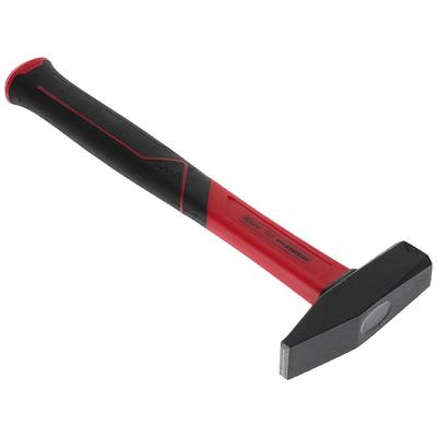 Ein Hammer mit rotem und schwarzem Griff, geeignet für Bauarbeiten.