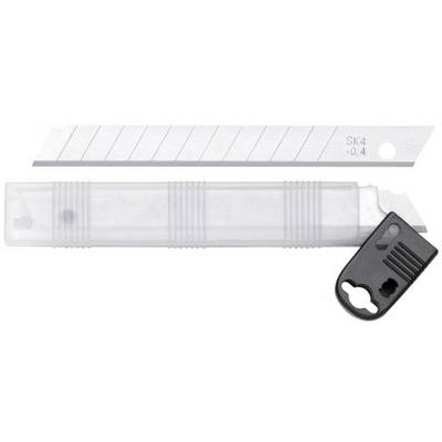 Ersatzklingen für ein Präzisionsmesser, dargestellt mit einer transparenten Verpackung und einem schwarzen Kunststoffende.