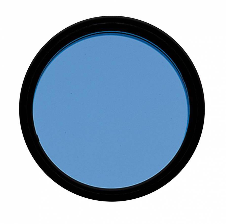 Blauer Kreis auf weißem Hintergrund.