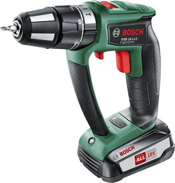 Bosch Home and Garden +PSB 18 LI 2 Ergonomic ohne Akku 2,5 Ah Akku Schlagbohrschrauber 18 V 2.5 Ah Li Ion Bosch Home and Garden +PSB 18 LI 2 Ergonomic ohne Akku 2,5 Ah Akku Schlagbohrschrauber 18 V 2.5 Ah Li Ion