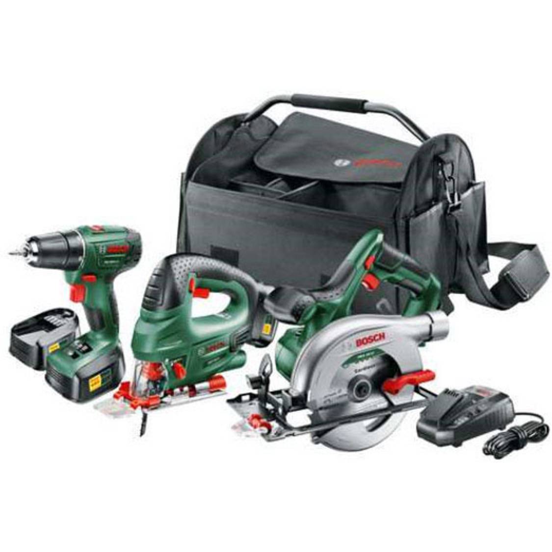 Bosch Home and Garden 18 V Toolbag Akku-Bohrschrauber 18 V Li-Ion inkl. Akku, inkl. Tasche, inkl ...