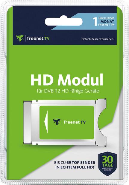 HD-Modul der Marke Freenet TV lässt Nutzer viele HD-Sender empfangen.
