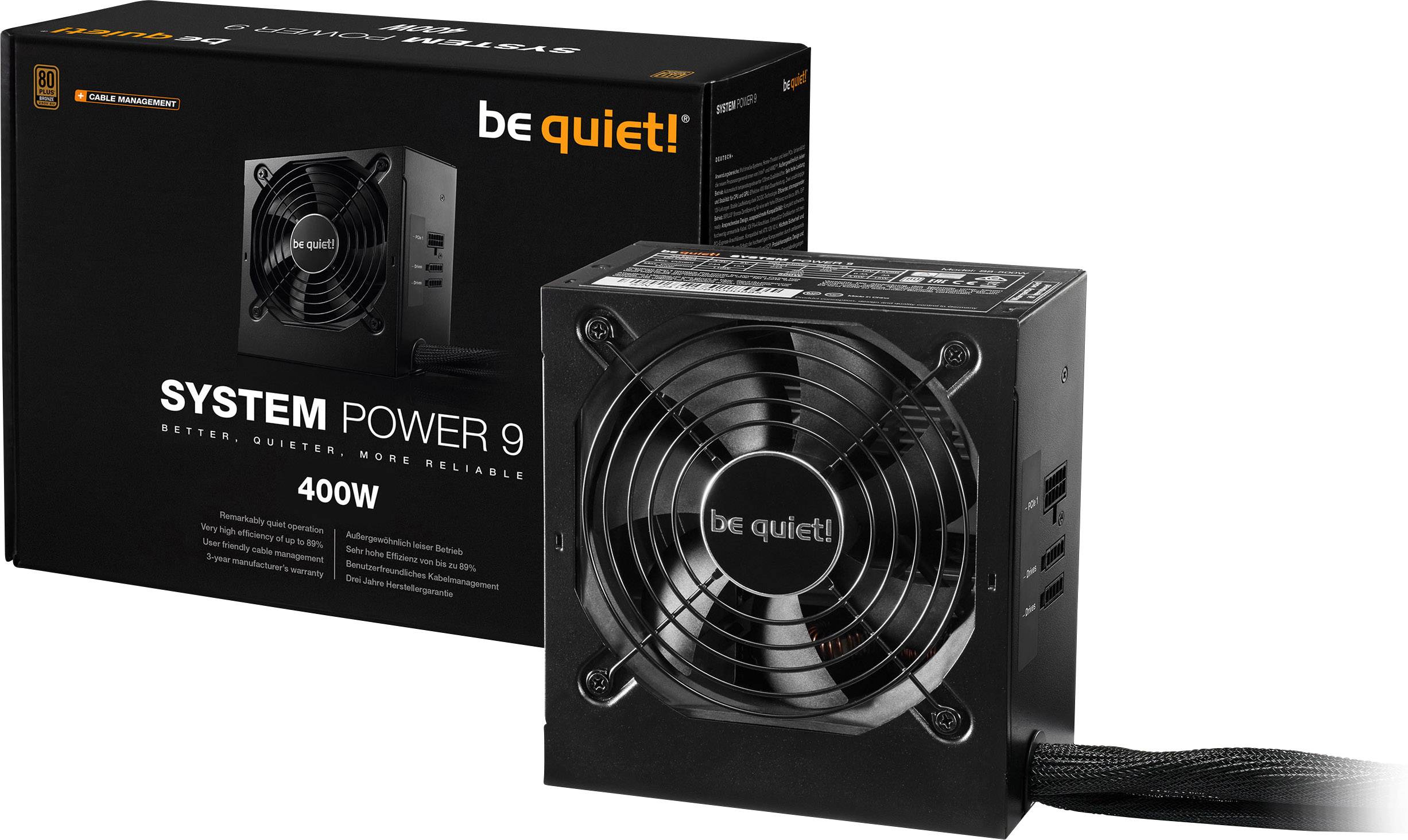BE QUIET quietI System Power 9 CM 400W ATX24