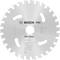 Eine silberne Bosch PRO Steel Kreissägeblatt mit 30 Zähnen, geeignet für Metallschnitte, Durchmesser 215 mm, Bohrung 20 mm.