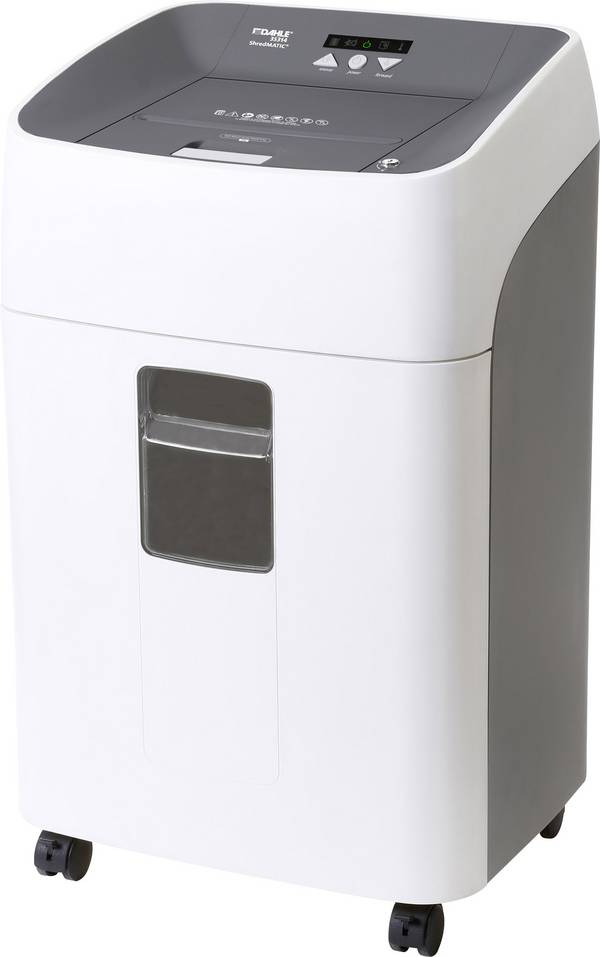 Dahle ShredMATIC 35314 Aktenvernichter 300 Blatt Partikelschnitt  P-4 40 l Vernichtet auch CDs, Kreditkarte, Heftklammern, Büroklammern, DVDs