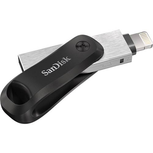 SanDisk iXpand™ Flash Drive Go USB-Zusatzspeicher Smartphone/Tablet Schwarz, Silber 256 GB USB-A (USB 3.2 Gen 1), Apple ...