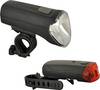 FISCHER FAHRRAD Fahrradbeleuchtung Set 85347 LED batteriebetrieben Schwarz