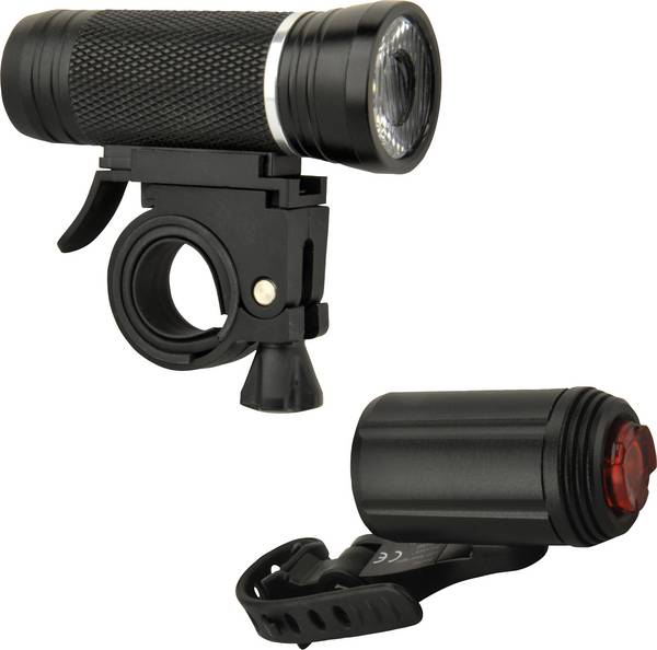 FISCHER Fahrrad-LED-Beleuchtungs-Set ALU 30/15 Lux