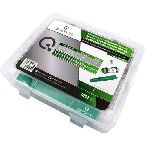 Thumbnail - Quadrios 1810P018 Kohleschicht-Widerstand Sortiment axial bedrahtet 0207 0.5 W 5 % 1000 Teile