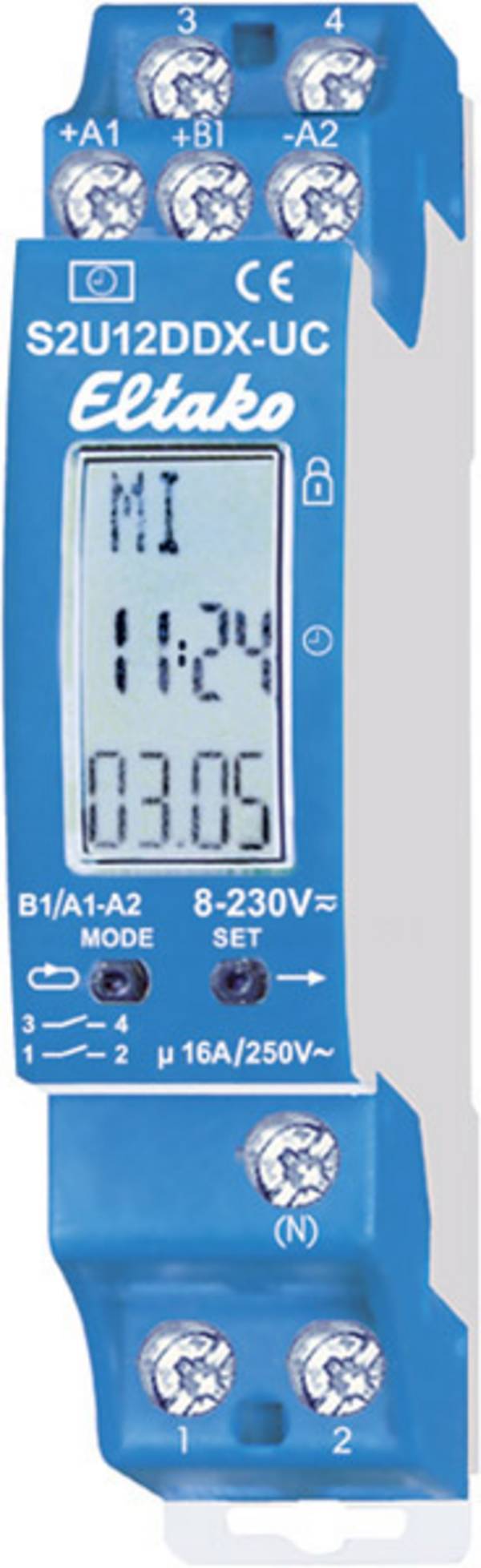 Eltako S2U12DDX-UC Hutschienen-Zeitschaltuhr 230 V