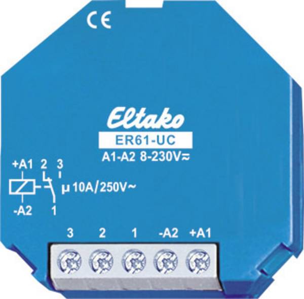 Eltako ER61-UC Schaltrelais Nennspannung: 230 V Schaltstrom (max.): 10 A 1 Wechsler  1 St.