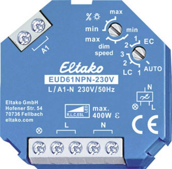 Eltako 61100802 Universal-Dimmer Geeignet für Leuchtmittel: LED-Lampe Blau