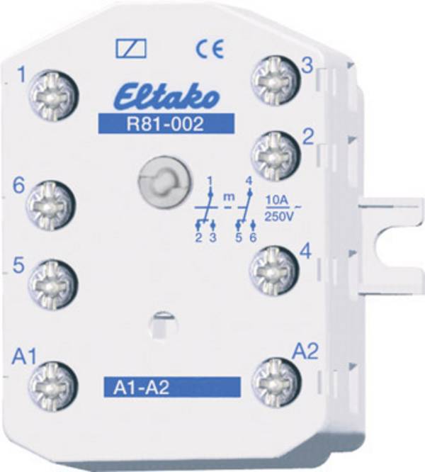 Eltako R81-002-230V Schaltrelais Nennspannung: 230 V Schaltstrom (max.): 10 A 2 Wechsler 1 St.