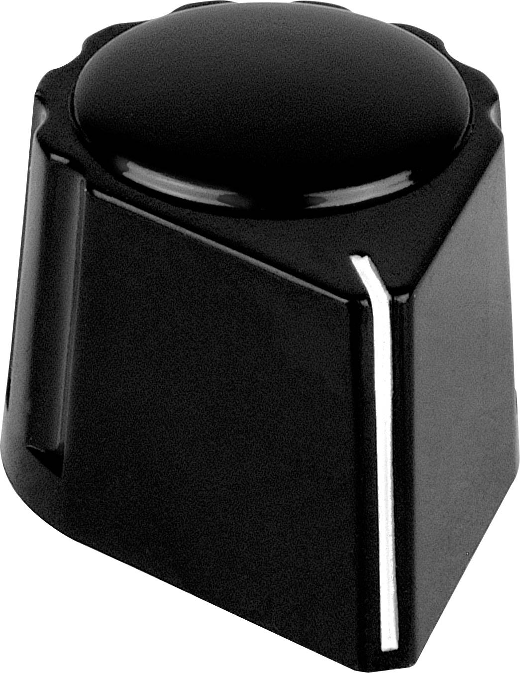 Mentor 428.611 428.611 Drehknopf mit Knopfmarkierung Schwarz (B x H) 26.5 mm x 15 mm 1 St.