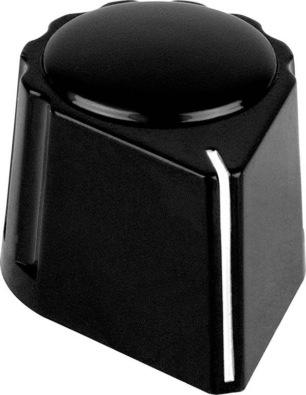 Mentor 428.611 428.611 Drehknopf mit Knopfmarkierung Schwarz (B x H) 26.5 mm x 15 mm 1 St.