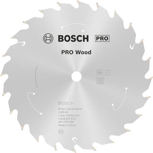 Bosch Accessories Bosch Power Tools 2608837673 Hartmetall Kreissägeblatt 150 x 10 mm Zähneanzahl: 24 1 St.