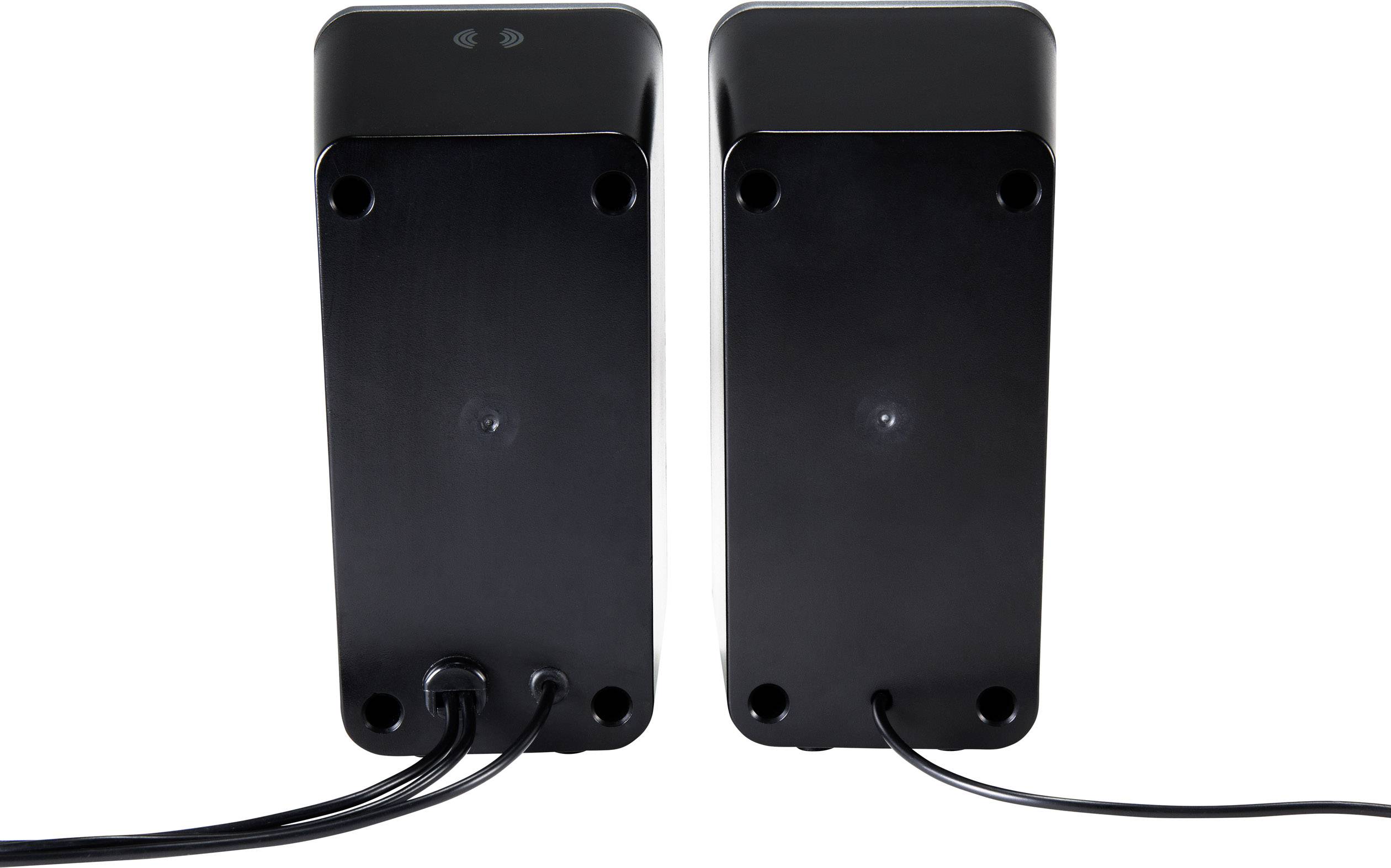 Renkforce 2.0 PC-Lautsprecher Bluetooth®, Kabelgebunden 6 W Schwarz, Silber-1