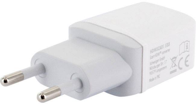 Schwaiger HDMSCA02533 - NTSC,PAL - SCART - HDMI - 5 V - 1 A - 88,5 mm - x HDMI --3
