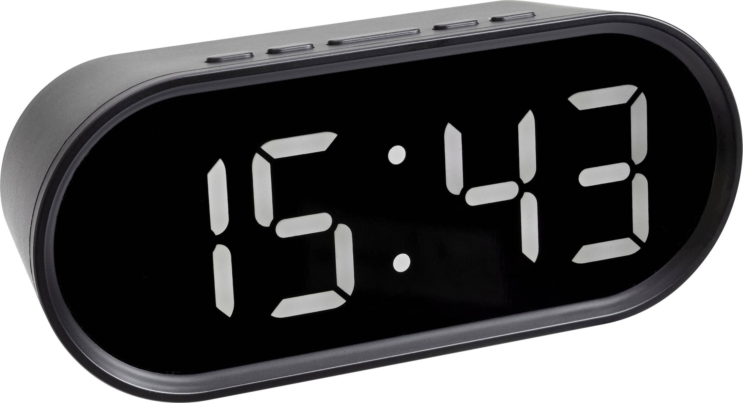 Eine digitale Uhr zeigt die Uhrzeit 15:43 an.