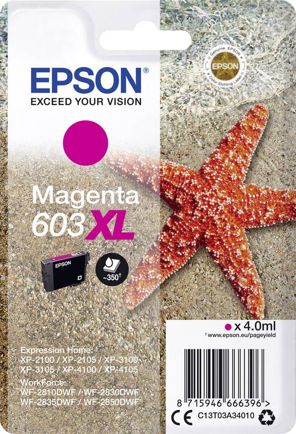 Epson Druckerpatrone 603XL Original Magenta C 13 T 03A34010