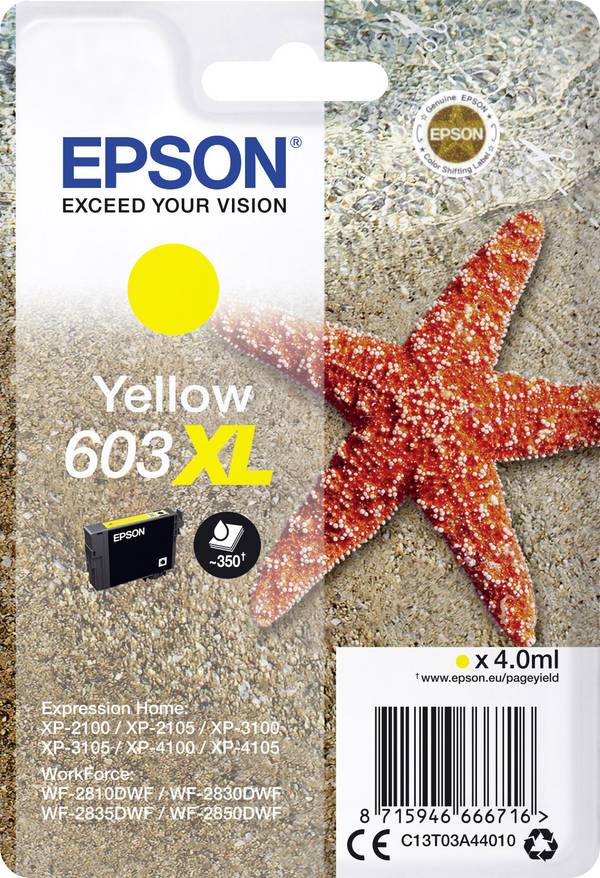 Epson Druckerpatrone 603XL Original Gelb C 13 T 03A44010