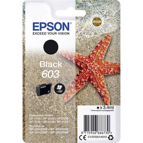 Epson Druckerpatrone 603 Original Schwarz C 13 T 03U14010