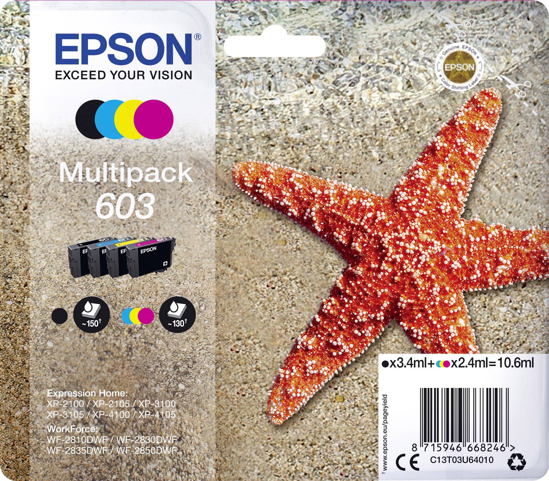 EPSON Tinte Multip.  1x3.4ml/3x2.4ml