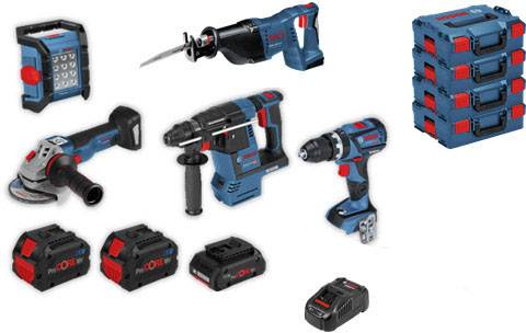 Bosch Professional 5 Tlg. Profi-Set 18V Akku-Bohrschrauber ...