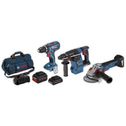 Aku vrtací šroubovák, aku kladivo, úhlová bruska Bosch Professional 3 tlg. Profi-Set 18V 0615990L51, 18 V, Li-Ion akumulátor