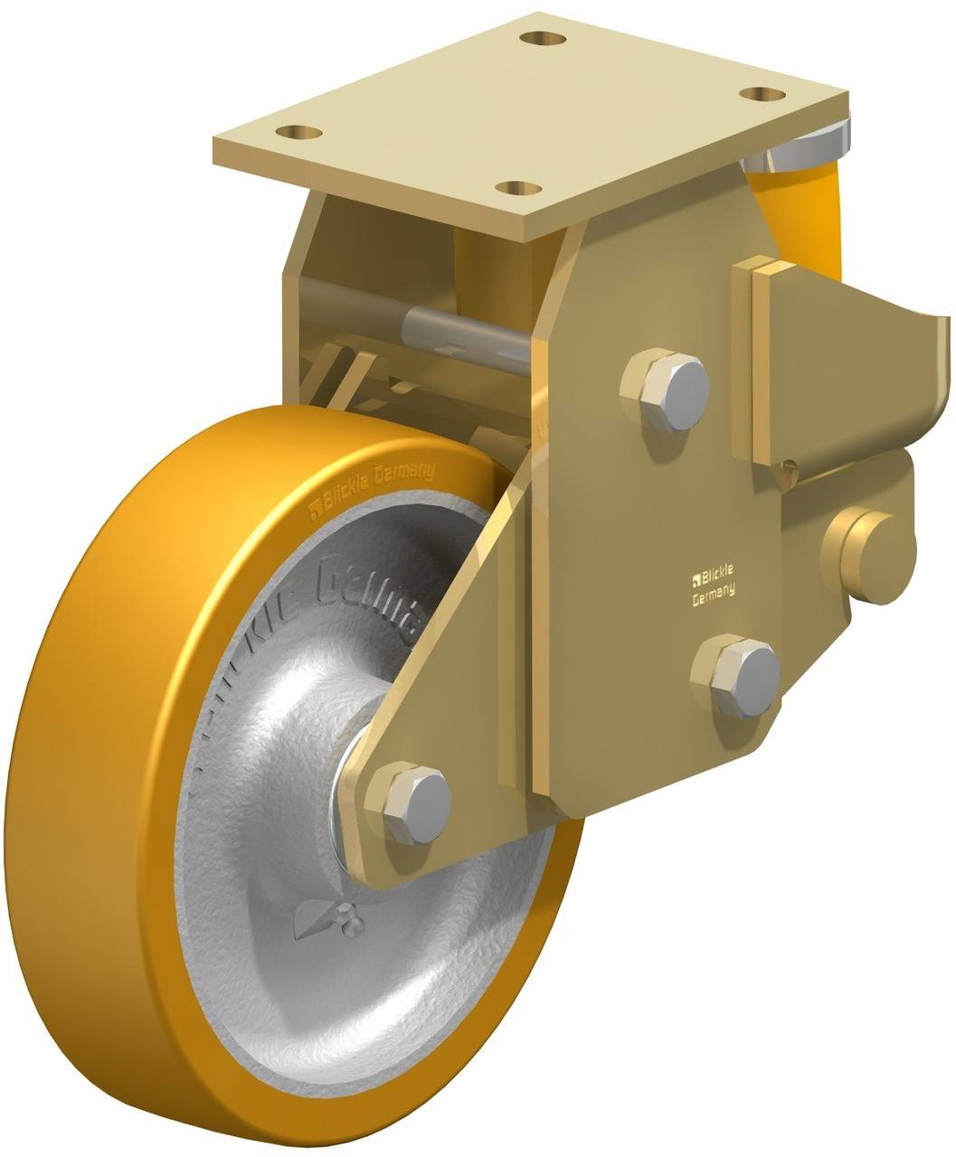 Blickle 523480 BSFE-GTH 200K Bockrolle gefedert Rad-Durchmesser: 200 mm Tragfähigkeit (max.): 1000 kg 1 St.