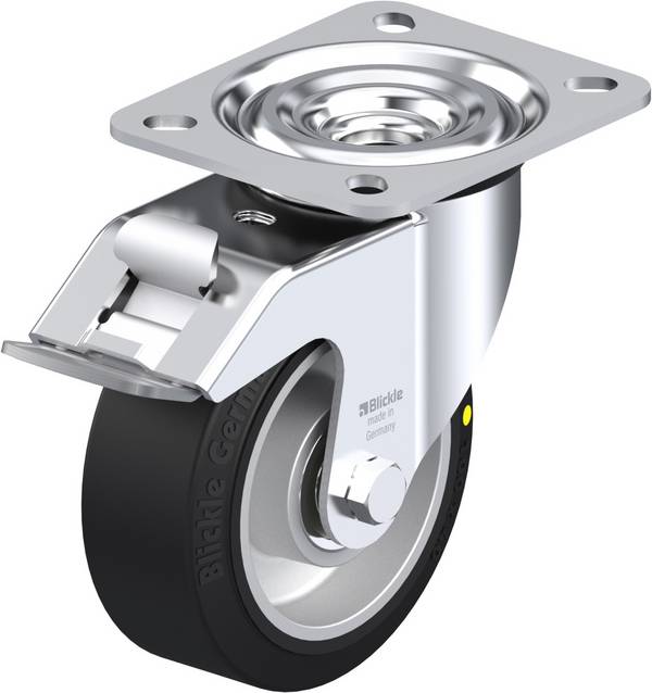 Blickle 610113 L-ALEV 100K-FI-EL Lenkrolle mit Feststeller Rad-Durchmesser: 100 mm Tragfähigkeit (max.): 200 kg 1 St.