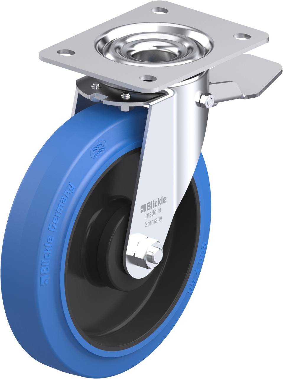 Blickle 749636 LE-POEV 200KA-ST-SB Lenkrolle mit Feststeller Rad-Durchmesser: 200 mm Tragfähigkeit (max.): 300 kg 1 St.