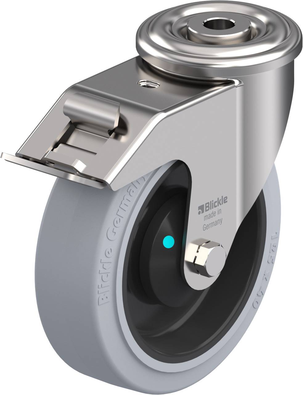 Blickle 616896 LEXR-POEV 125KAD-FI-SG Lenkrolle mit Feststeller Rad-Durchmesser: 125 mm Tragfähigkeit (max.): 150 kg 1 S...