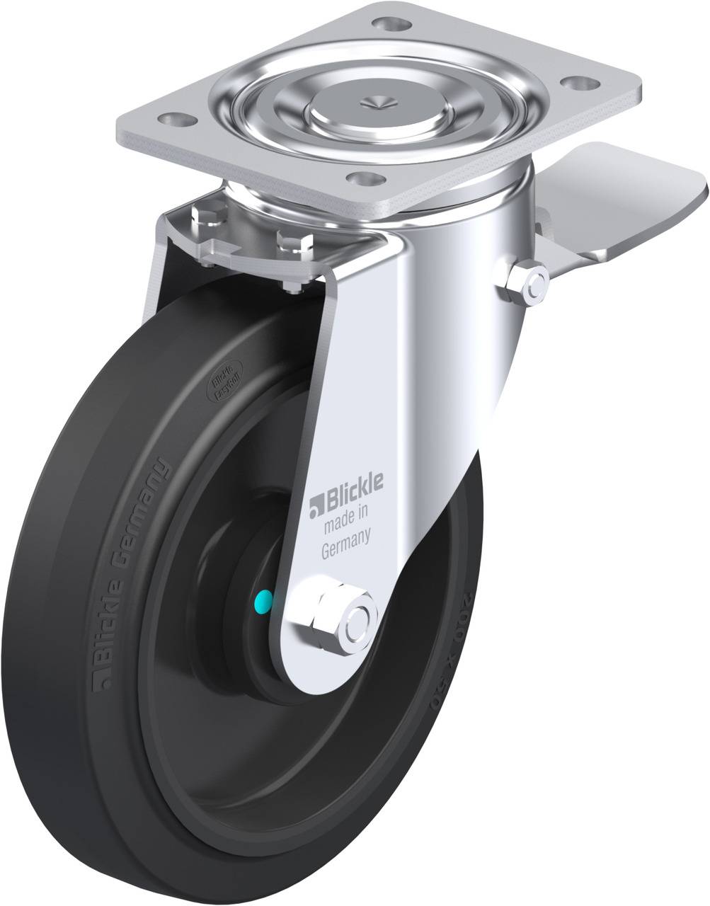 Blickle 692764 LH-POEV 200KAD-ST Lenkrolle mit Feststeller Rad-Durchmesser: 200 mm Tragfähigkeit (max.): 500 kg 1 St.