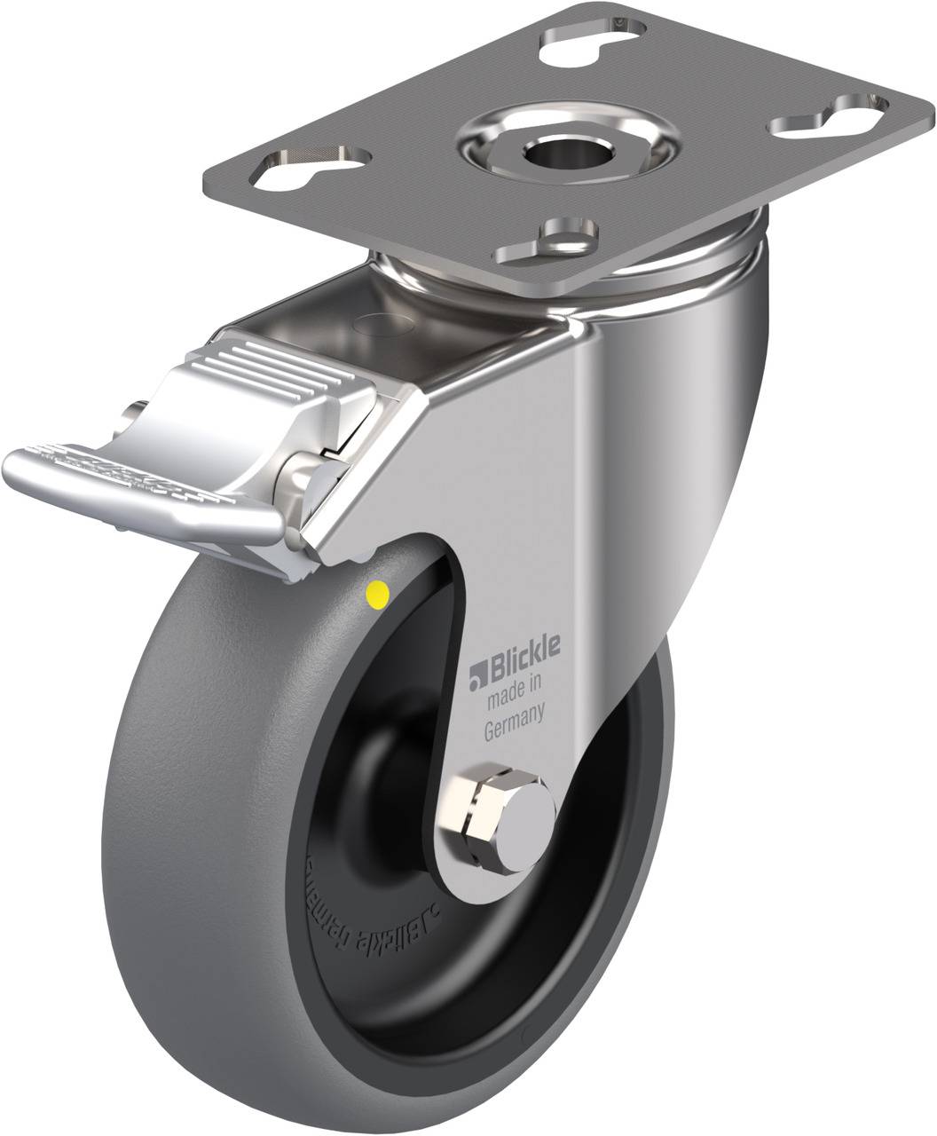 Blickle 615831 LKPXA-TPA 101G-FI-ELS Lenkrolle mit Feststeller Rad-Durchmesser: 100 mm Tragfähigkeit (max.): 70 kg 1 St.