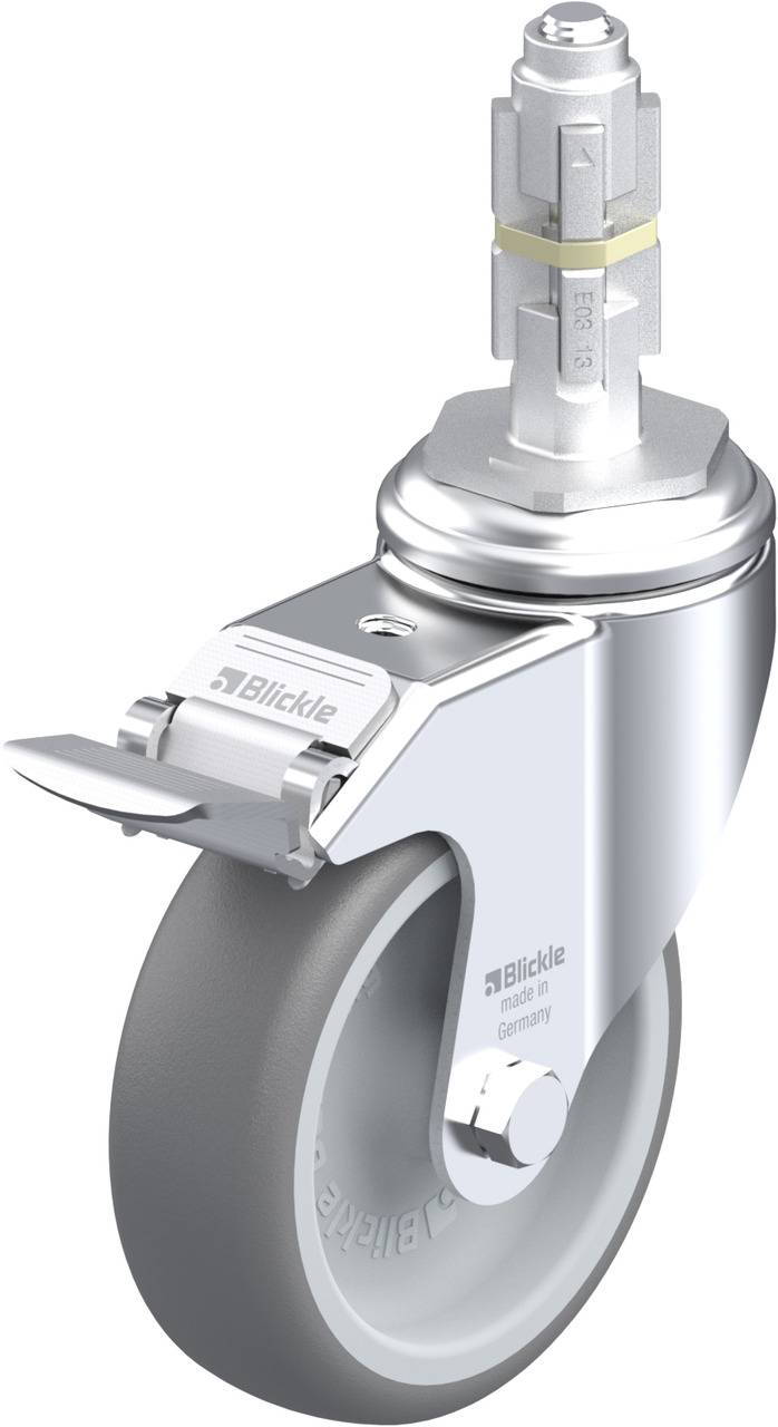 Blickle 519033 LKRA-TPA 101G-11-FI-E13 Lenkrolle mit Feststeller Rad-Durchmesser: 100 mm Tragfähigkeit (max.): 110 kg 1 ...