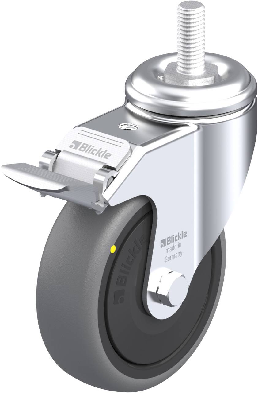 Blickle 693234 LKRA-TPA 101KF-FI-ELS-GS12 Lenkrolle mit Feststeller Rad-Durchmesser: 100 mm Tragfähigkeit (max.): 70 kg ...